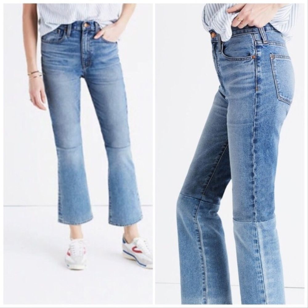 Madewell Retro Crop Bootcut Jeans Two-tone New
